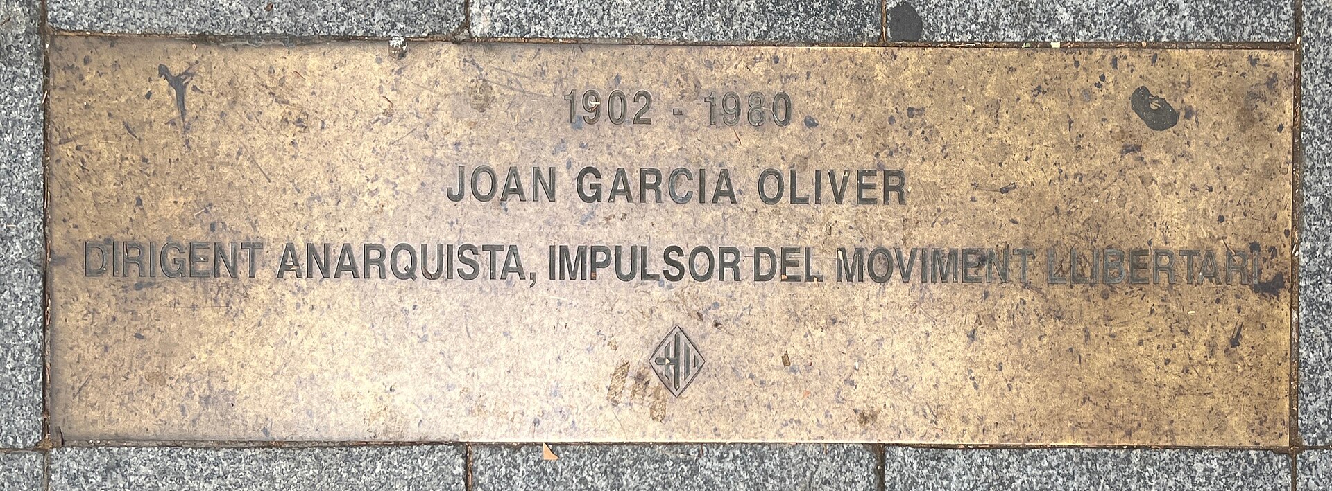 plaque to Joan García Oliver